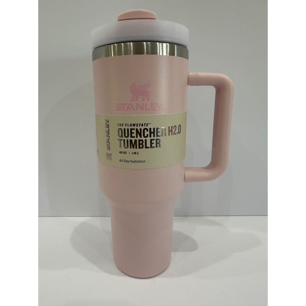 Stanley 40oz Quencher H2.0 FlowState Tumbler Rose Quartz Pink Insulated Mug